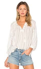 Joie Toluca B Blouse in Porcelain  amp  Caviar from Revolve com at Revolve